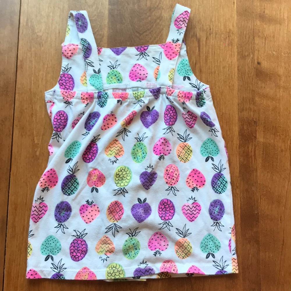 Multicolor pineapple tank top with bow